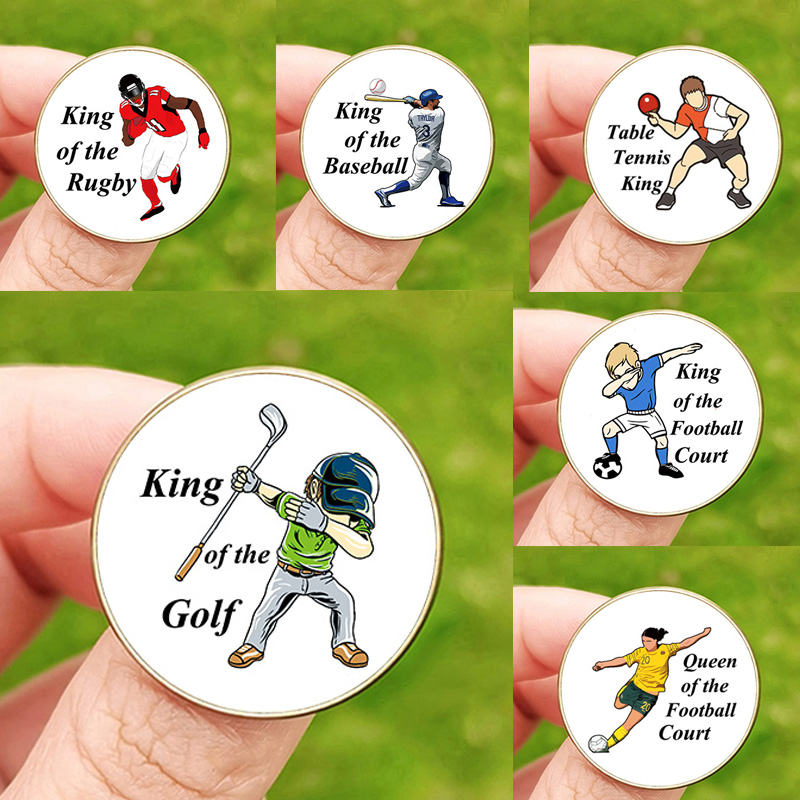 Table Tennis Queen - King of the Golf Lapel Pins