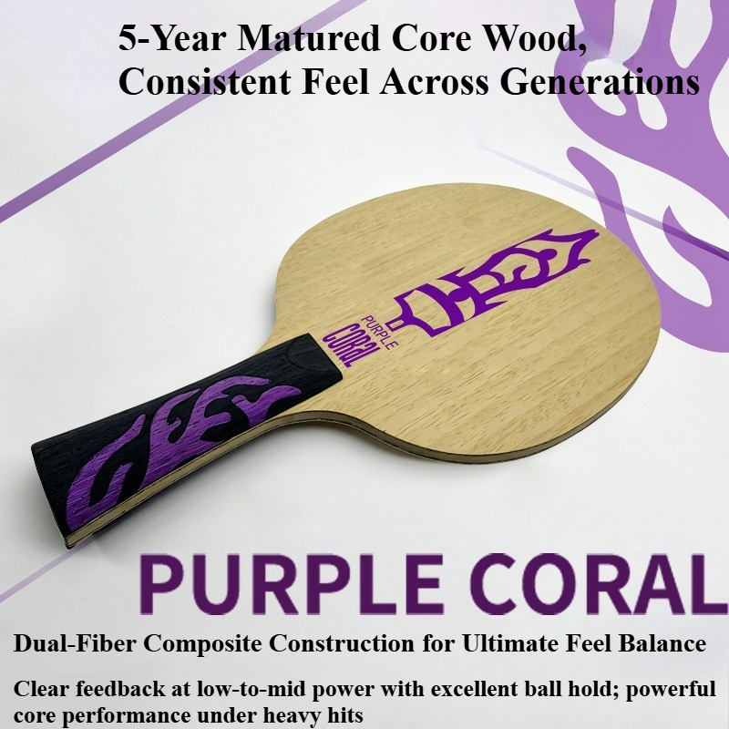 Meteor Purple Coral Table Tenn - Table Tennis Paddle ulasan dan harga