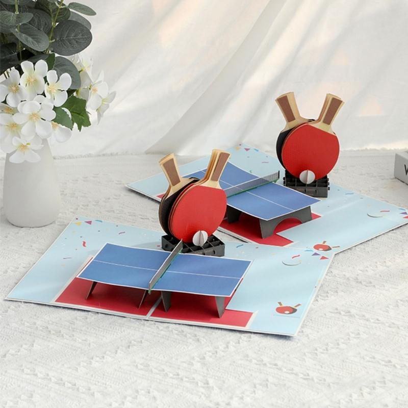 Artistic 3D Popup Greeting Car - Table Tennis Folding Table ulasan dan harga
