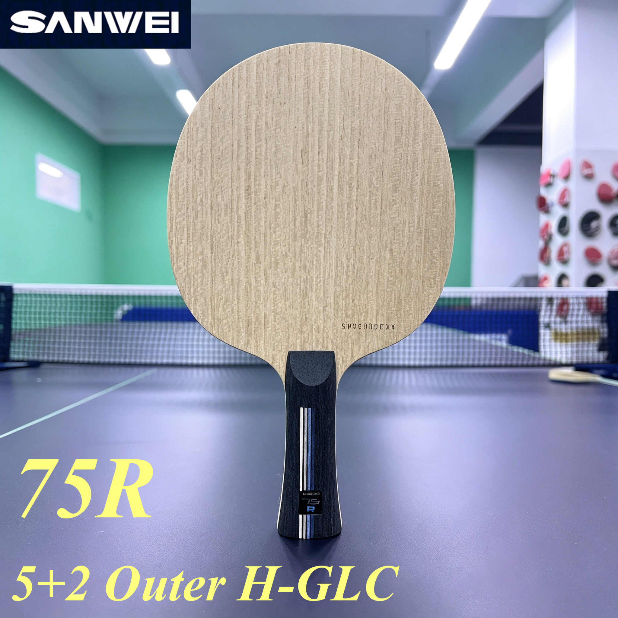 SANWEI 75R 5+2 Outer H-GLC Tab - Table Tennis Paddle ulasan dan harga