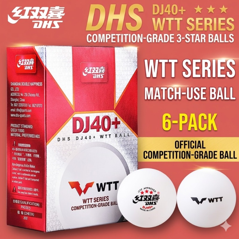 6pcs Original DHS WTT Ping Pon - Table Tennis From ulasan dan harga