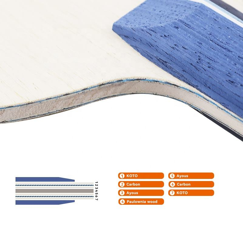 1PCS Blue Carbon Fiber Table T - Table Tennis Paddle ulasan dan harga