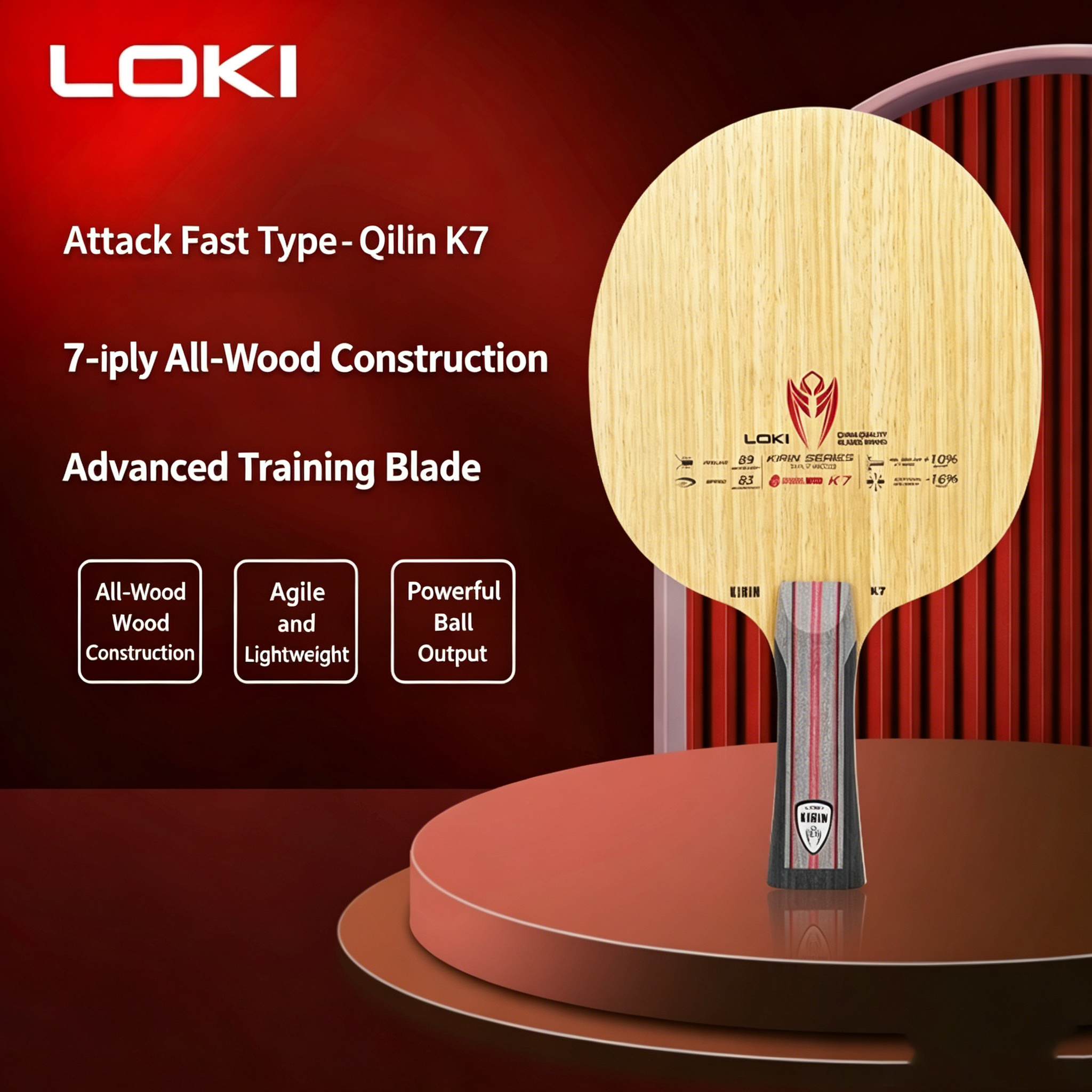 LOKI KIRIN Series Table Tennis - Table Tennis Paddle ulasan dan harga
